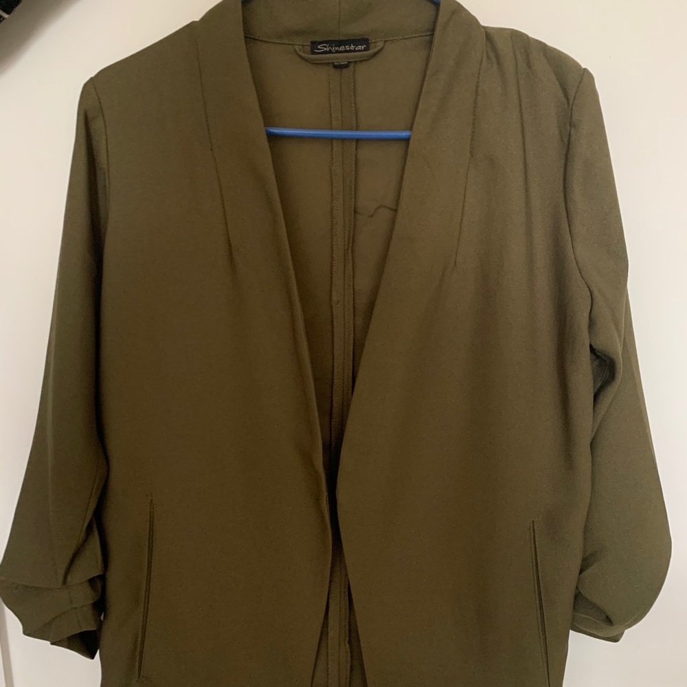 OLIVE GREEN BLAZER! BRAND NEW!!